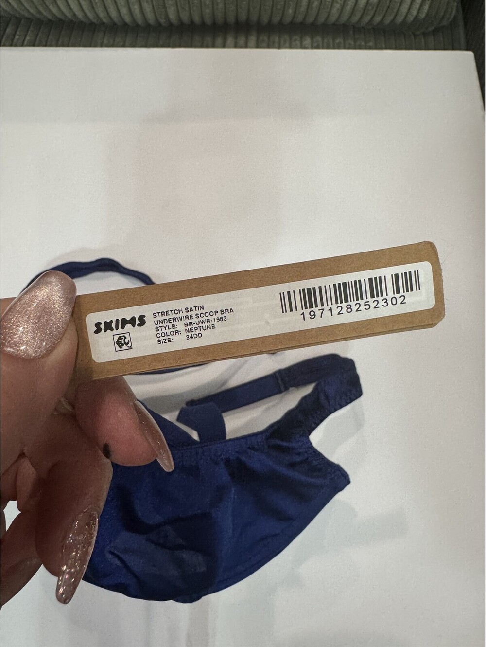 Skims Bra Blue Size 34DD - Picture 2 of 4